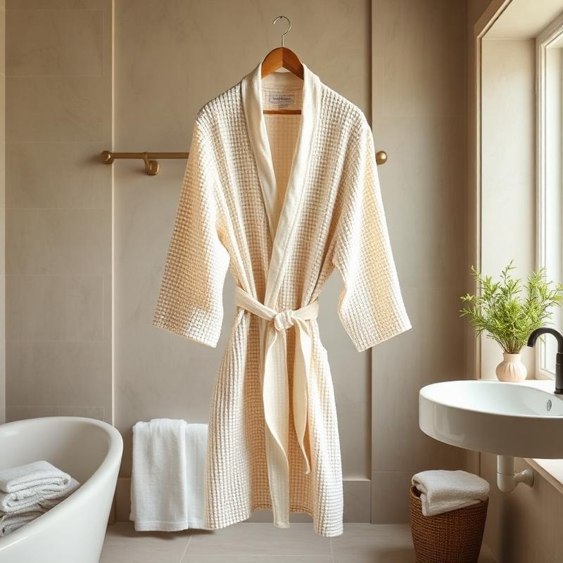 Linen Waffle Robe